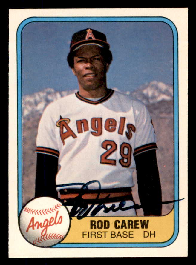 1981 Fleer #268 Rod Carew Angels Signed Autographed