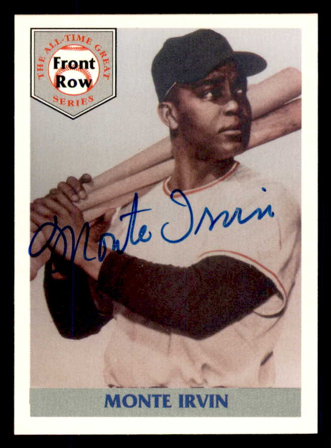 1992 Front Row #001 Monte Irvin Giants Signed Autographed