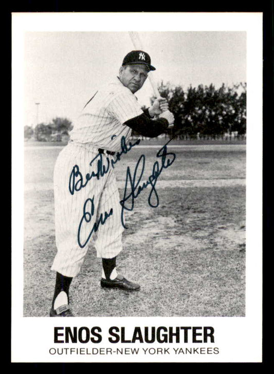 1977 TCMA #040 Enos Slaughter Yankees Signed Autographed