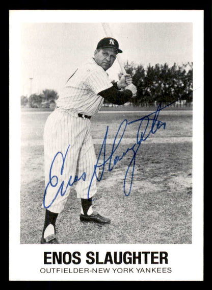 1977 TCMA #040 Enos Slaughter Yankees Signed Autographed