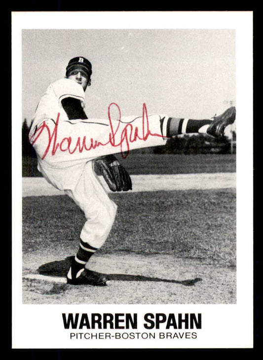 1977 TCMA #038 Warren Spahn Braves Signed Autographed