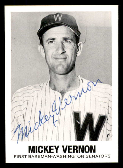 1977 TCMA #045 Mickey Vernon Senators Signed Autographed