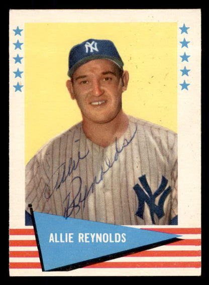 1961 Fleer #069 Allie Reynolds Yankees Signed Autographed