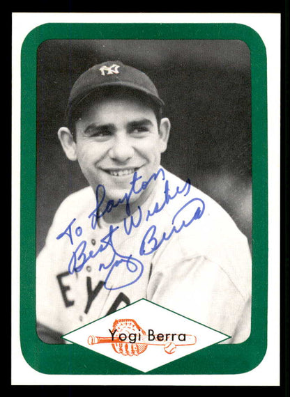 1975 Great Plains Greats #022 Yogi Berra Signed Autographed