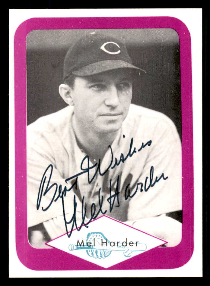 1975 Great Plains Greats #027 Mel Harder Signed Autographed