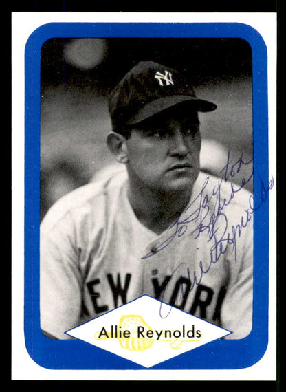 1975 Great Plains Greats #005 Allie Reynolds Signed Autographed