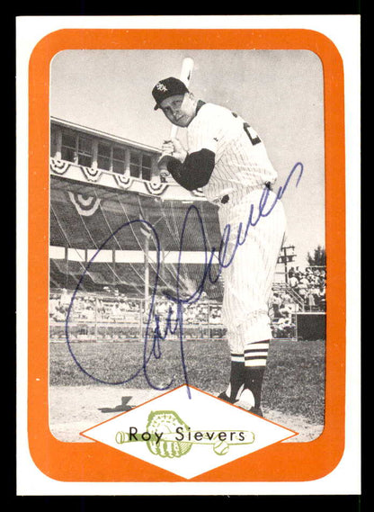 1975 Great Plains Greats #036 Roy Sievers Signed Autographed
