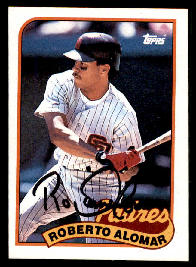 1989 Topps #206 Roberto Alomar Padres Signed Autographed