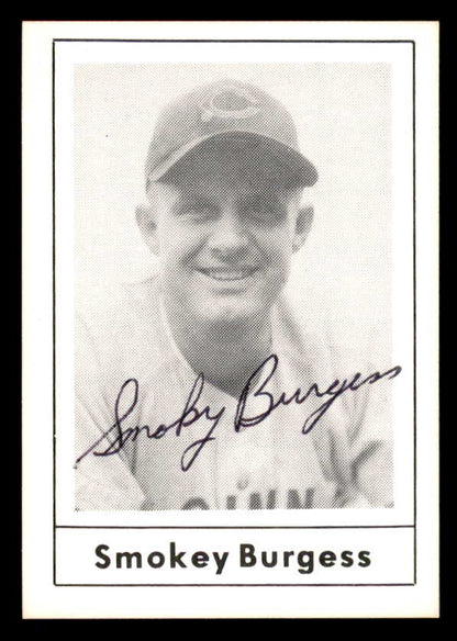 1978 Grand Slam #106 Smoky Burgess Reds Signed Autographed