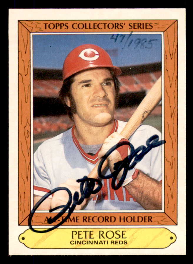 1985 Kmart #030 Pete Rose Reds Signed Autographed