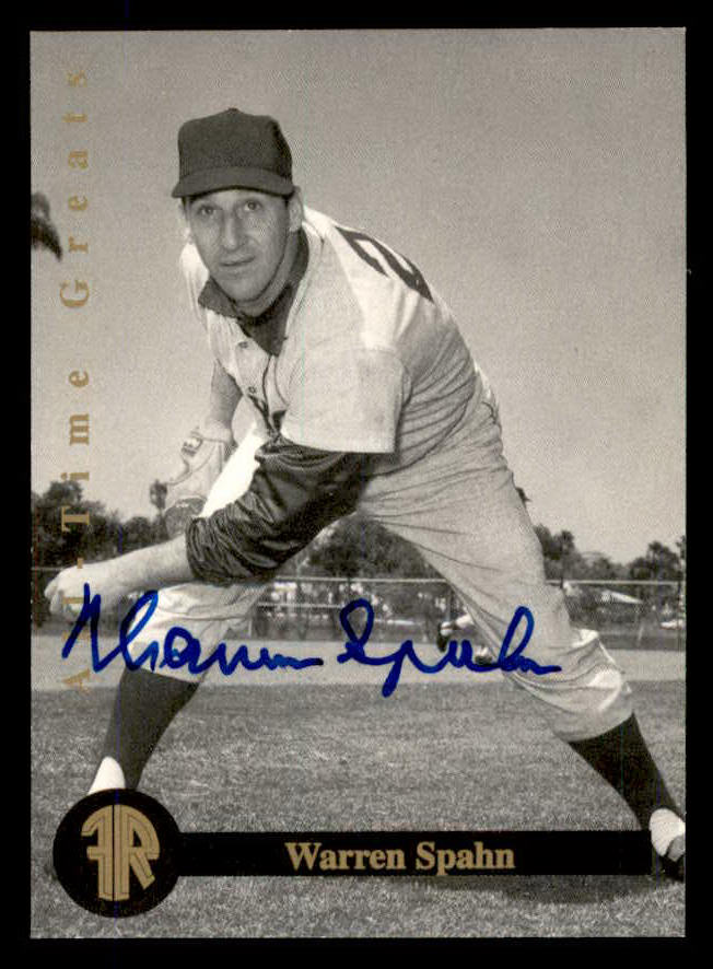 1996 Front Row #001 Warren Spahn Braves Signed Autographed