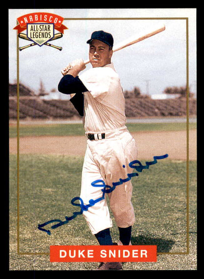 1994 Nabisco Duke Snider Dodgers Signed Autographed