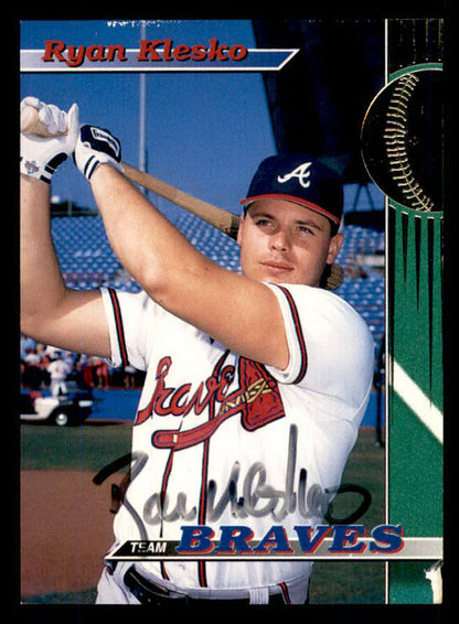 1993 Stadium Club #026 Ryan Klesko Braves Signed Autographed