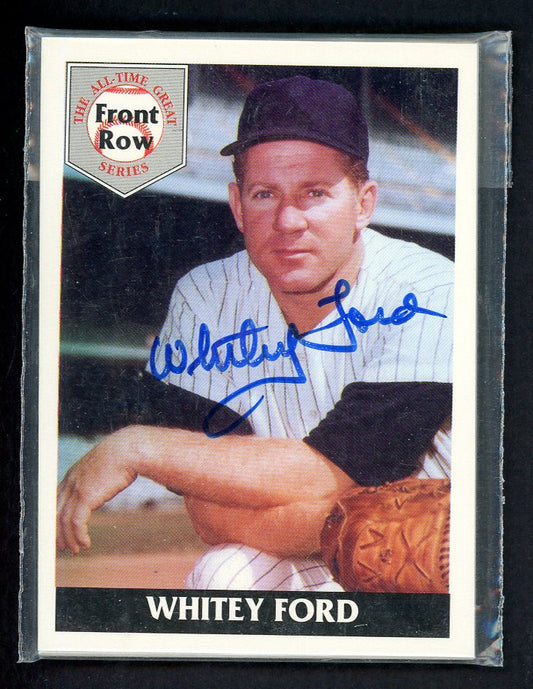 1992 Front Row Set Whitey Ford Yankees Signed Autographed