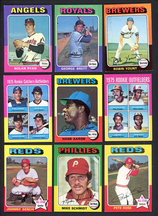 1975 Topps Baseball Complete Set EX+/EX-MT Brett Aaron Yount 546522