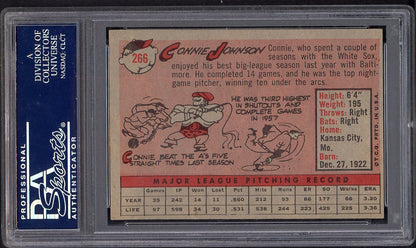 1958 Topps Baseball #266 Connie Johnson Orioles PSA 7 NM 546538