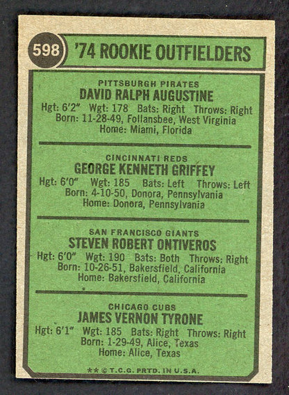 1974 Topps Baseball #598 Ken Griffey Reds EX-MT 546671