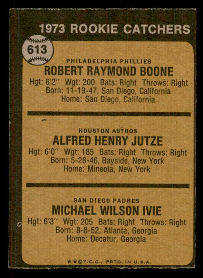 1973 Topps Baseball #613 Bob Boone Phillies EX-MT 546686