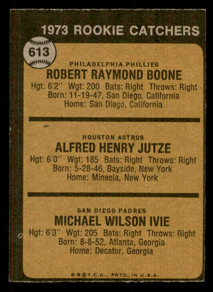 1973 Topps Baseball #613 Bob Boone Phillies EX-MT 546686