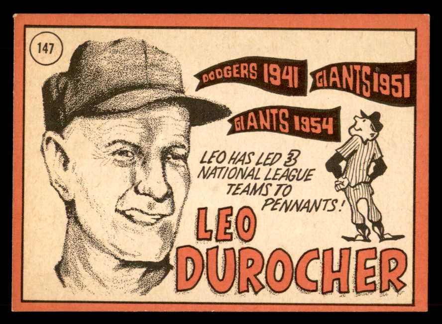 1969 Topps Baseball #147 Leo Durocher Cubs EX-MT 546692