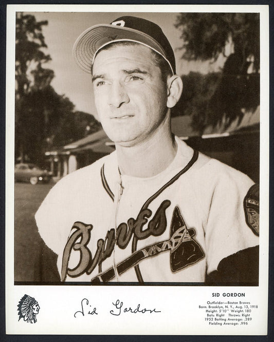 1953 Dixie Lid Premium Sid Gordon Braves EX-MT 546766
