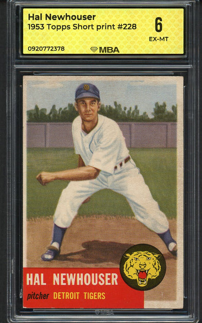 1953 Topps Baseball #228 Hal Newhouser Tigers MBA 6 EX-MT 546861
