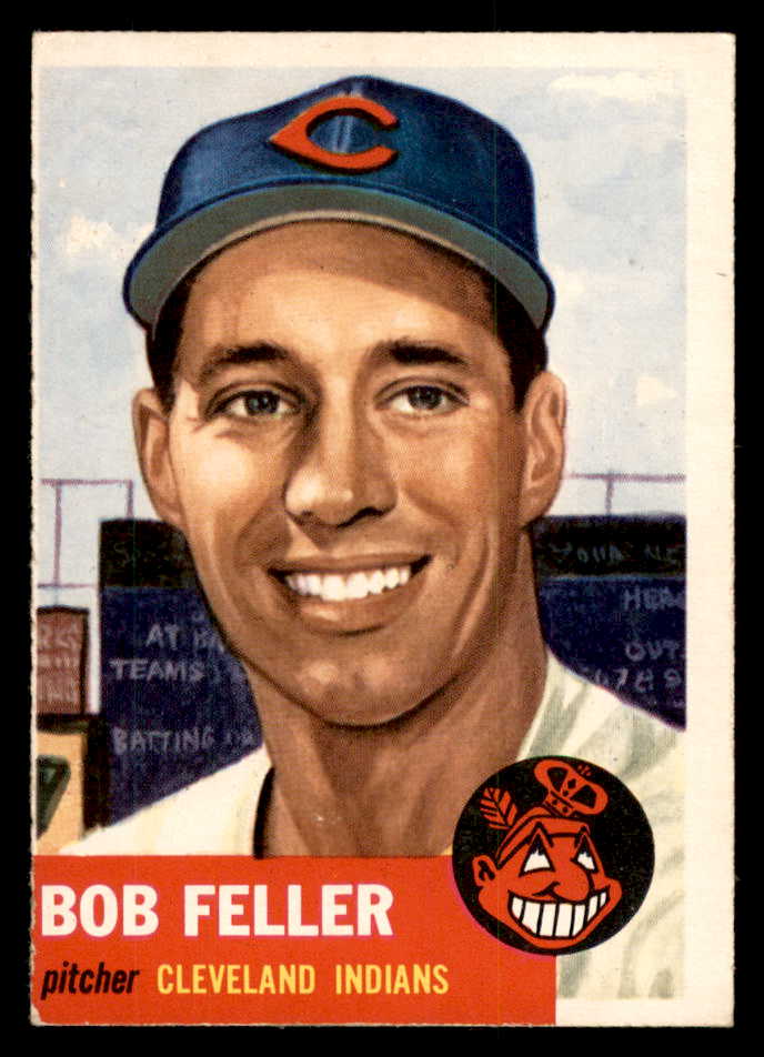 1953 Topps Baseball #054 Bob Feller Indians EX 547010