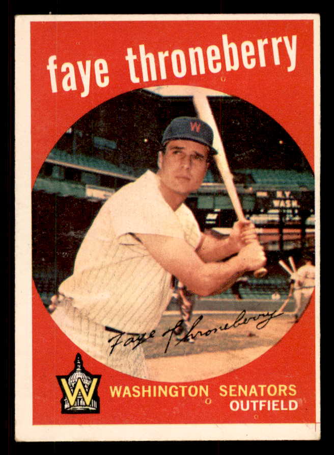1959 Topps Baseball #534 Faye Throneberry Senators VG-EX 547038