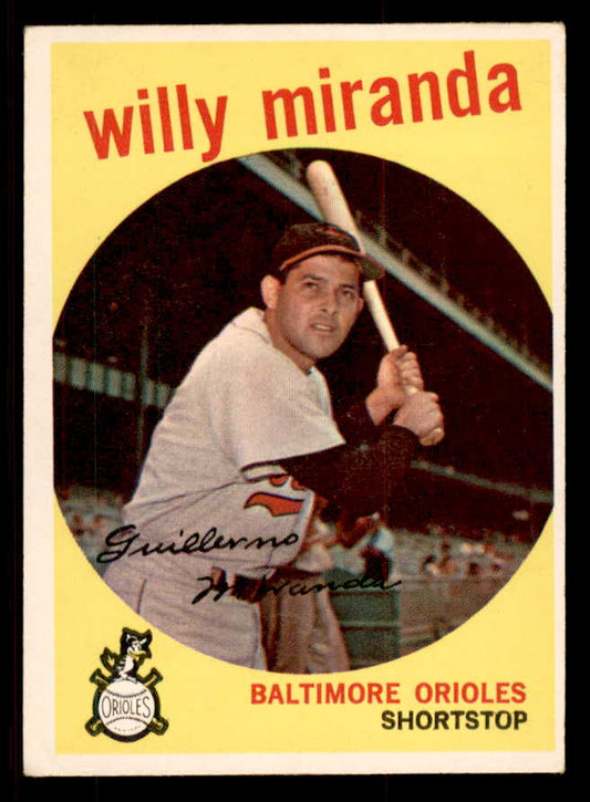1959 Topps Baseball #540 Willie Miranda Orioles EX 547040