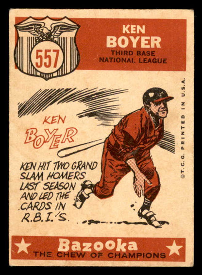 1959 Topps Baseball #557 Ken Boyer A.S. Cardinals VG-EX 547055