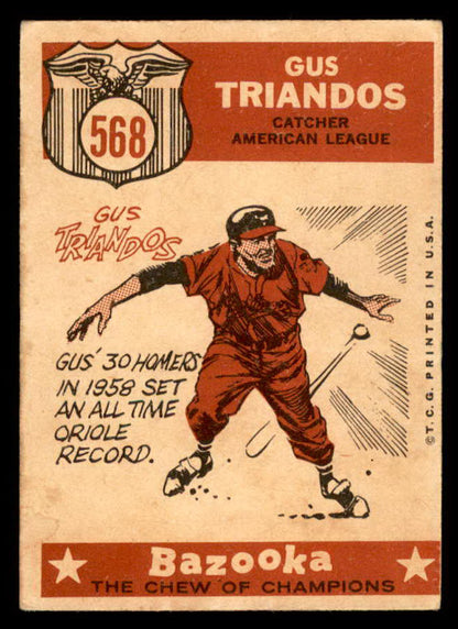 1959 Topps Baseball #568 Gus Triandos A.S. Orioles VG-EX 547060