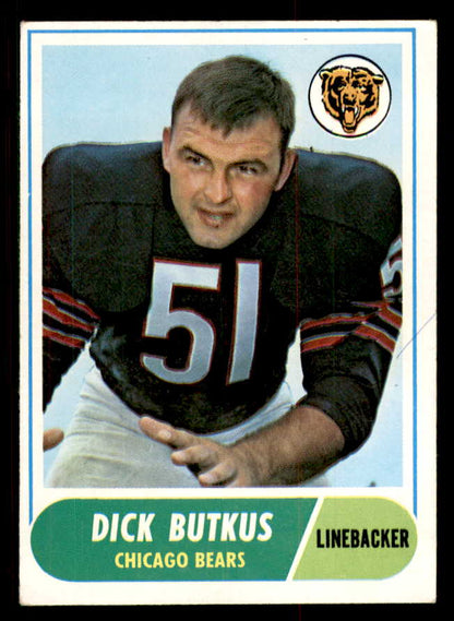 1968 Topps Football #127 Dick Butkus Bears VG-EX 547144
