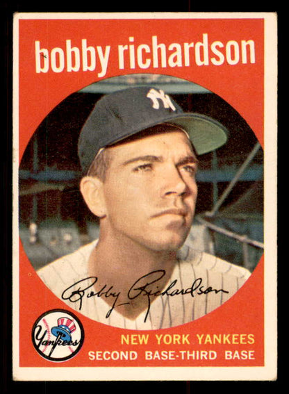 1959 Topps Baseball #076 Bobby Richardson Yankees VG-EX 547154