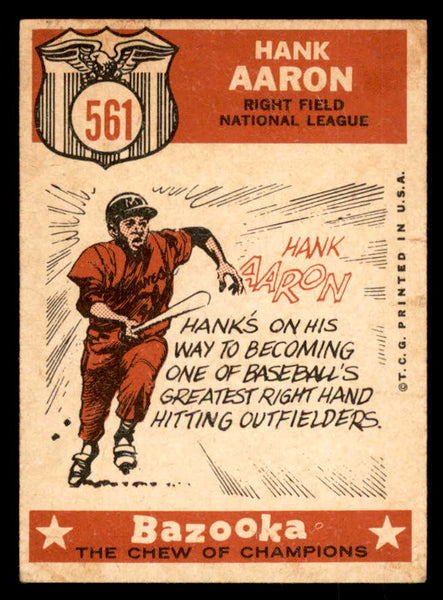 1959 Topps Baseball #561 Hank Aaron A.S. Braves VG-EX 547170