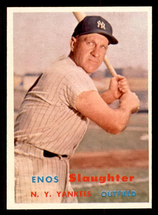 1957 Topps Baseball #215 Enos Slaughter Yankees EX-MT 547189