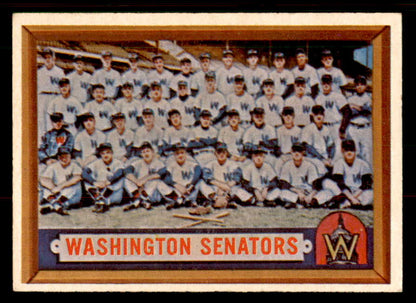 1957 Topps Baseball #270 Washington Senators Team EX-MT 547207