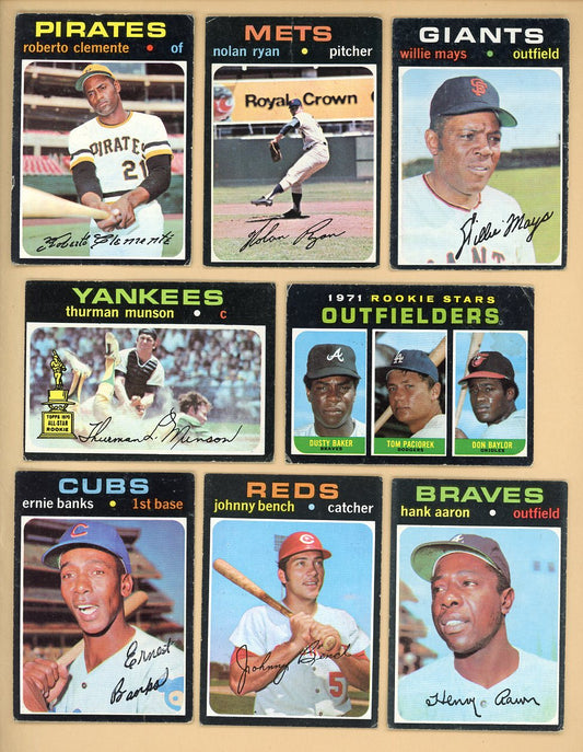 1971 Topps Baseball Complete Set VG-EX Ryan Clemente Aaron 547342