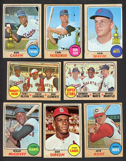 1968 Topps Baseball Complete Set EX-MT Ryan Bench Mantle 547345