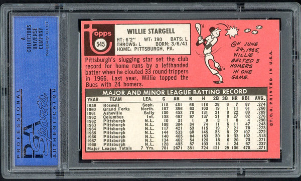 1969 Topps Baseball #545 Willie Stargell Pirates PSA 6 EX-MT 547464