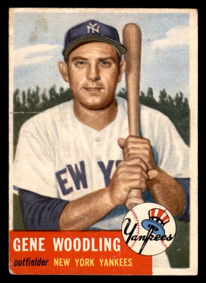 1953 Topps Baseball #264 Gene Woodling Yankees VG-EX 547654