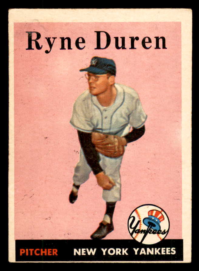 1958 Topps Baseball #296 Ryne Duren Yankees VG-EX 547816