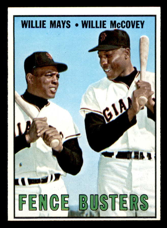 1967 Topps Baseball #423 Willie Mays Willie McCovey EX-MT 547862