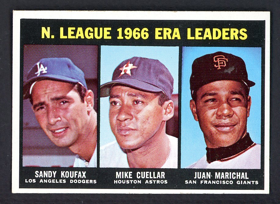 1967 Topps Baseball #234 N.L. ERA Leaders Sandy Koufax EX-MT 547875
