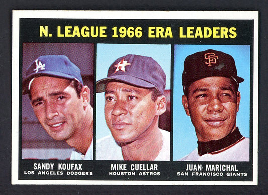 1967 Topps Baseball #234 N.L. ERA Leaders Sandy Koufax EX-MT 547875
