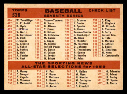 1959 Topps Baseball #528 Pittsburgh Pirates Team NR-MT 547909