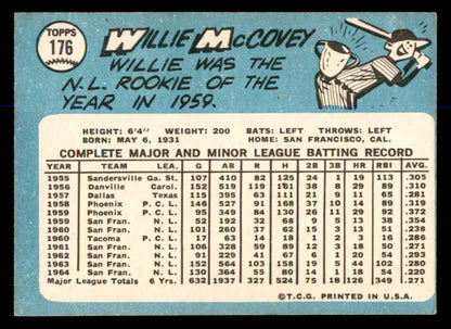 1965 Topps Baseball #176 Willie McCovey Giants NR-MT 547921