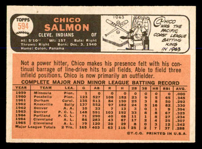 1966 Topps Baseball #594 Chico Salmon Indians EX-MT 547984