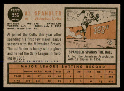 1962 Topps Baseball #556 Al Spangler Colt .45s EX-MT 548035