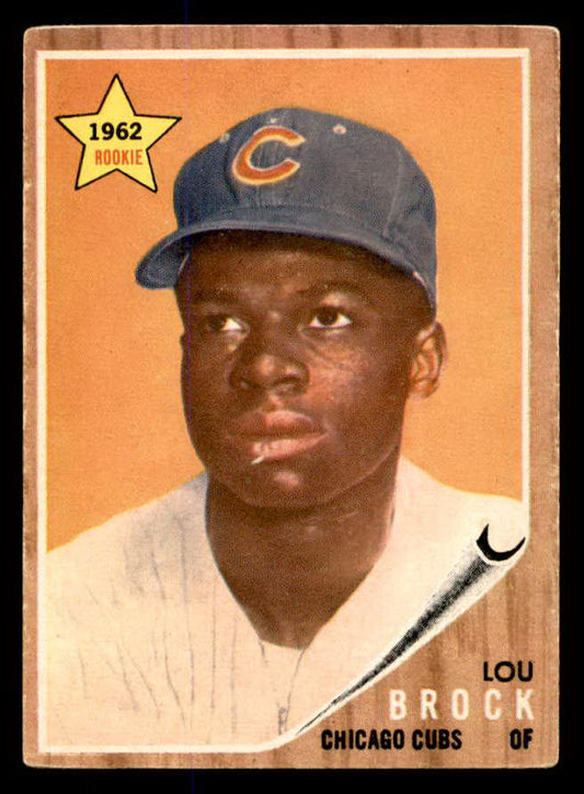 1962 Topps Baseball #387 Lou Brock Cubs VG-EX 548048