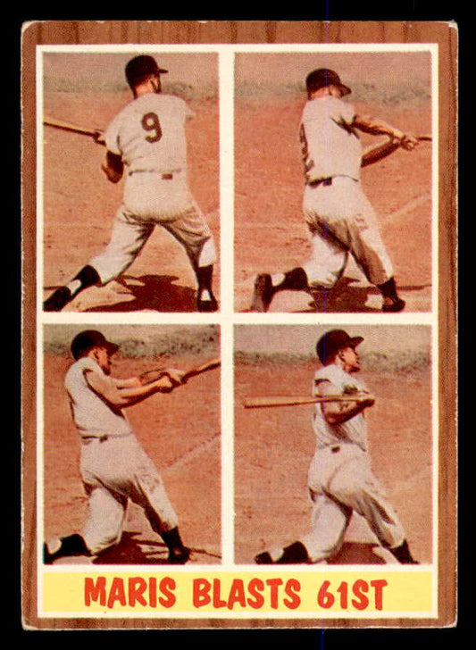 1962 Topps Baseball #313 Roger Maris IA Yankees VG-EX 548051
